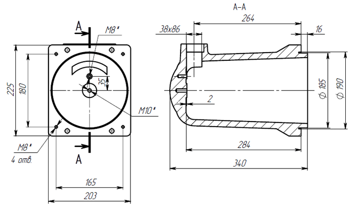 Изолятор проходной угловой ИПУ-20-225