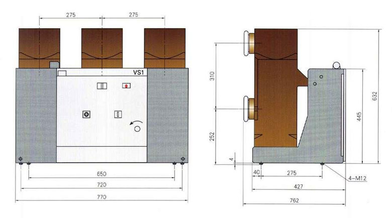Автоматический вакуумный выключатель VS1-12