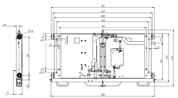 Тележки выкатные модель DPC-4-1000