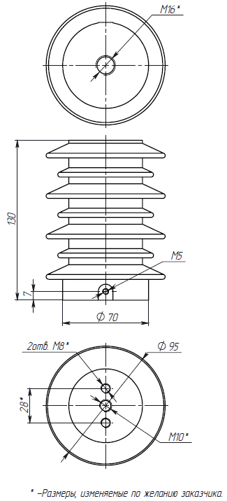 Изолятор емкостной ИЕ-10-95x130