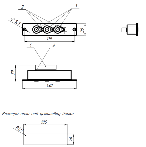 Блок индикации EVI - исполнение 2