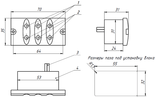 Блок индикации EVI - исполнение 3